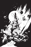 Couverture finale sans texte en noir et blanc de Mike Mignola