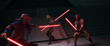 Sidious vs Maul & Savage