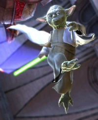 Yoda, tel qu'il apparaît dans le jeu vidéo non-canon Soulcalibur IV.