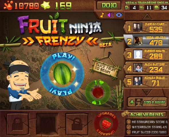 Fruit Ninja Online game play on Friv2Online