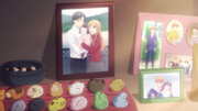 Kyo's Juzu Bead bracelet along with the other mementos in Tohru's room decades later.