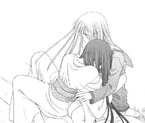 Rin cries herself out in Tohru's arms.