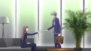 Yuki talks to his mother.