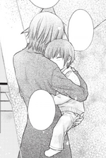 Akito hugs Young Shiki