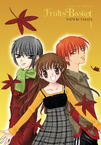 Collector's Edition Volume 1 art; Tohru, Yuki and Kyo in fall/autumn outfits.