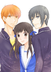 Re-design of Kyo, Tohru, and Yuki by Natsuki Takaya.