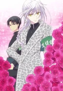 Ayame as the student council president showing off his "sensational behavior" as Hatori reprimands him.