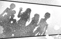 Silhouette of Kyo, Tohru, Machi and Yuki