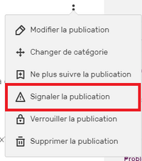 Option de signalement