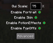 The basic config section with the default settings.