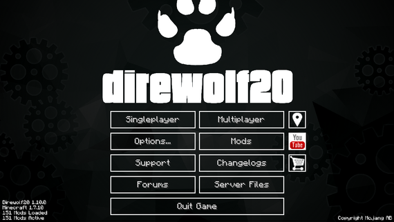 Direwolf20 1710 Mainmenu