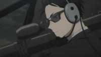 Daisuke prepares to shoot the poison gas EP2