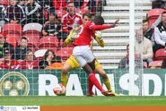 2-0: It was 'Boro who grabbed the crucial second goal when a devastating counter attack was finished off by Albert Adomah in the 82nd minute