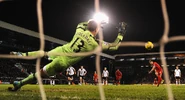 2-3: A cruel blow for Fulham was dealt in the last minute of normal time, after Steven Gerrard converted a penalty. Sascha Riether had brought down Sturridge in what was a clumsy challenge