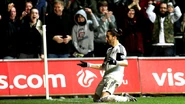 2-0: A Jonathan de Guzmán free kick whipped in from the right gave Chico Flores the chance to head in number two for Swansea, via a deflection off of Berbatov