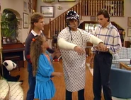 Jesse displays his two broken arms after his motorcycle crash