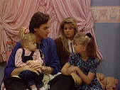 With D.J., Stephanie and Michelle in "Danny in Charge" (1990)