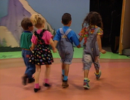 With her friends at preschool in "Girls Will Be Boys" (1992)