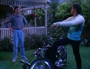 Danny stops Jesse from kicking his crashed motorcycle
