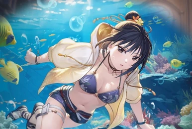 SSR Blue Summer Riza Hawkeye | Fullmetal Alchemist Mobile Wiki