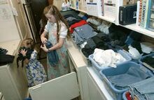 Joy and jill doing laundry