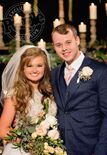 Joe and Kendra on their wedding day, People magazine watermark in top left corner