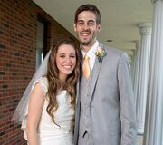 Jill and Derrick on their wedding day