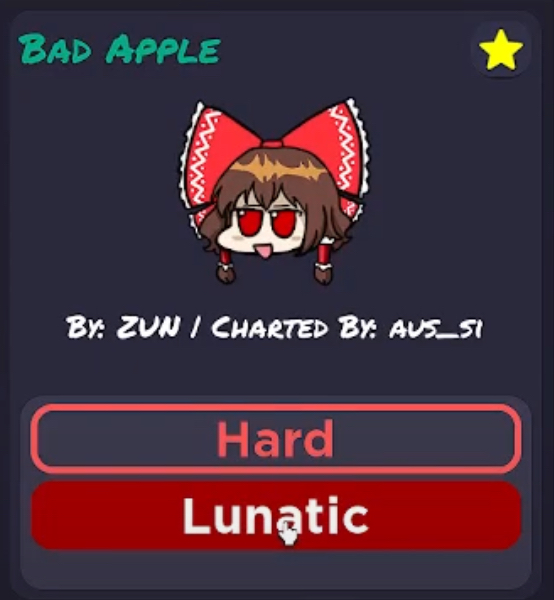 touhou characters bad apple
