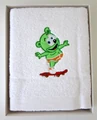 A white Gummibär towel exclusive to Greece
