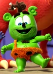 Gummibär as he appears in the "Banga Man series"