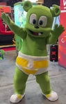 The Gummibär costume used for Gummibär & Friends VR at the IAAPA Expo