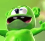 Gummibär's eyeballs are cli'"`UNIQ--nowiki-00000087-QINU`"'pping through his inner mouth, leading to the illusion of having upper teeth.