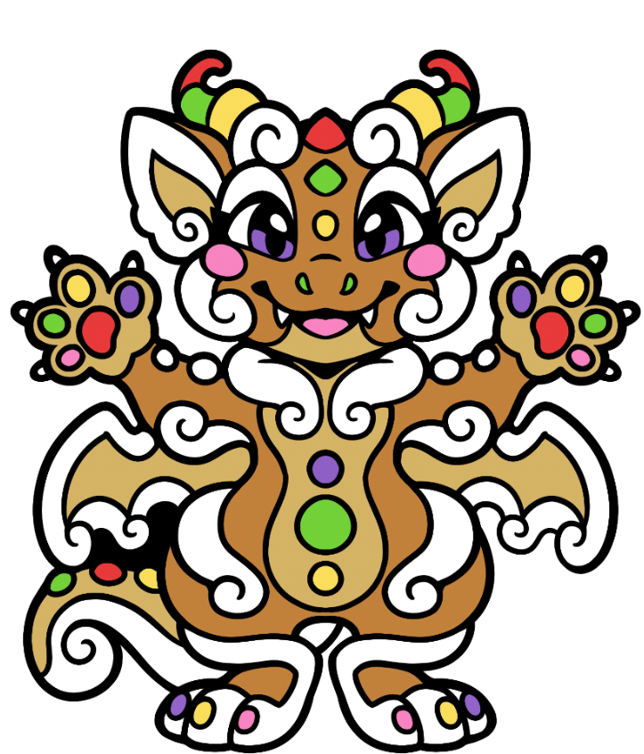 Gingerbread Dragon (531), Fursona Pins! Wiki