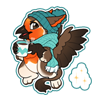 Magic Cozy Gryphon Sticker