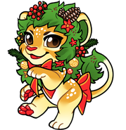 Chibi Wreath Lion Magic Wreath Lion Sticker (Base)