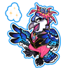 Magic Fancy Pants Corvid Sticker