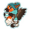 Cozy Gryphon Sticker