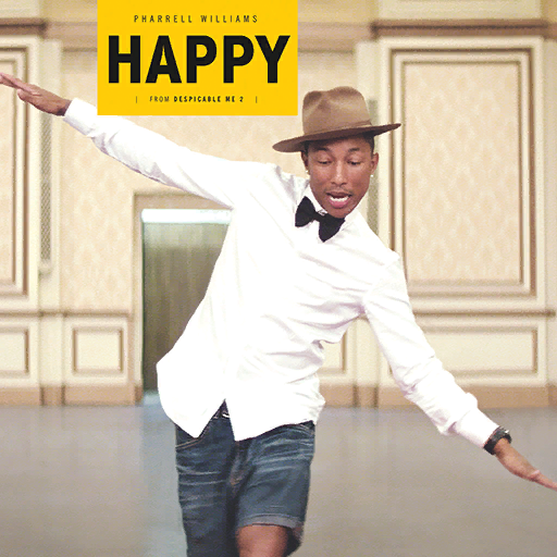 pharrell hat happy cartoon