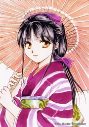 Takiko with parasol