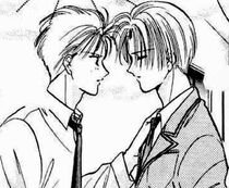 Shigyou and Kuwahara sharing a moment