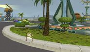 Orchid Bay is a transportation hub for sea vessels. The Alpha Whale can be found here, but the driver is missing!