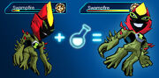An illustration of the Nano Potion's effects on Nanos.