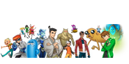 The lineup of Cartoon Network heroes in the Academy's intro cutscene