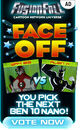 Advertisement for the Face Off poll