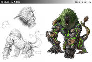 Concept art of the Dire Ape.