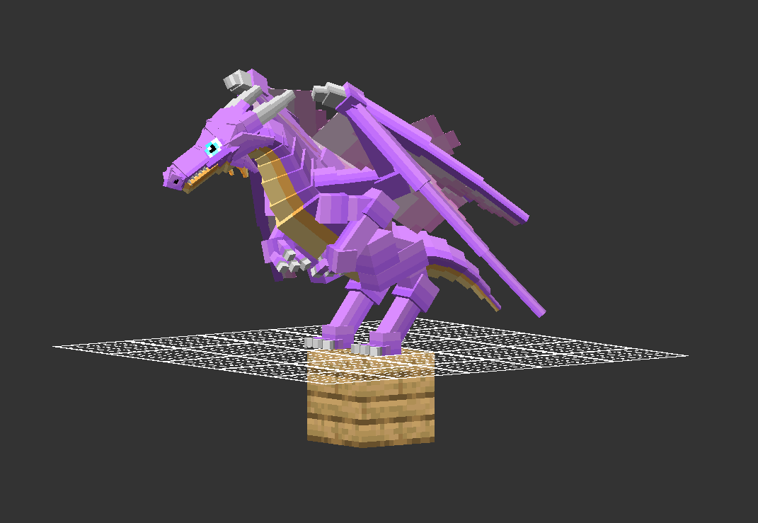 Made a custom skin for the ender dragon that makes it look like