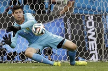 Thibaut jugando para la selección Belga.