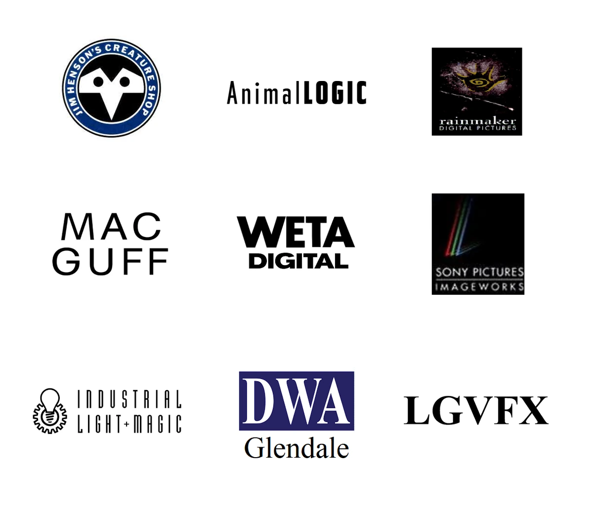 Nine Visual Effects Studios from 19901996 Future Ideas Wiki Fandom