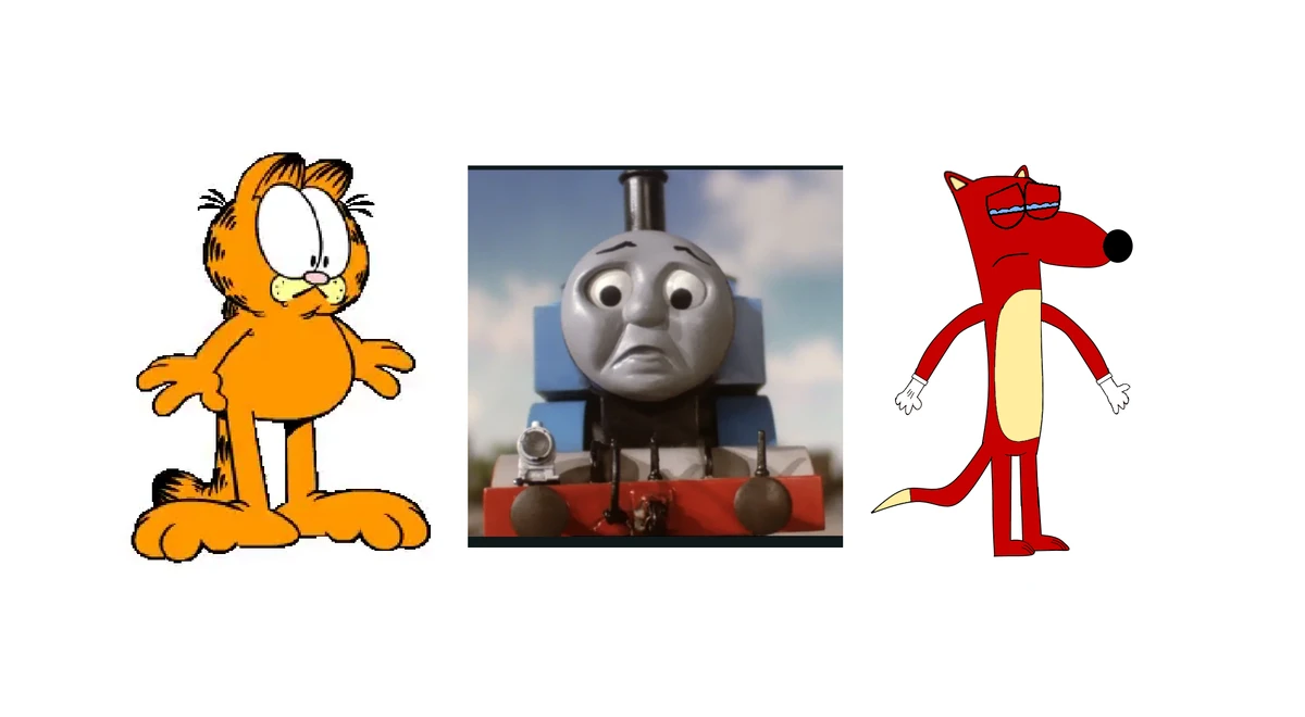 Garfield and Thomas (from thier TTTE&F season 2) comforts Felix The Fox he crying over Mimsie