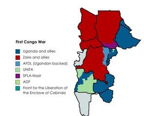 Map of the First Congo War